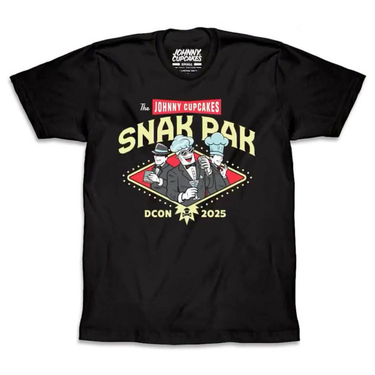 Johnny Cupcakes Shirt (Snak Pak) DCon 2025 by Johnny Cupcakes