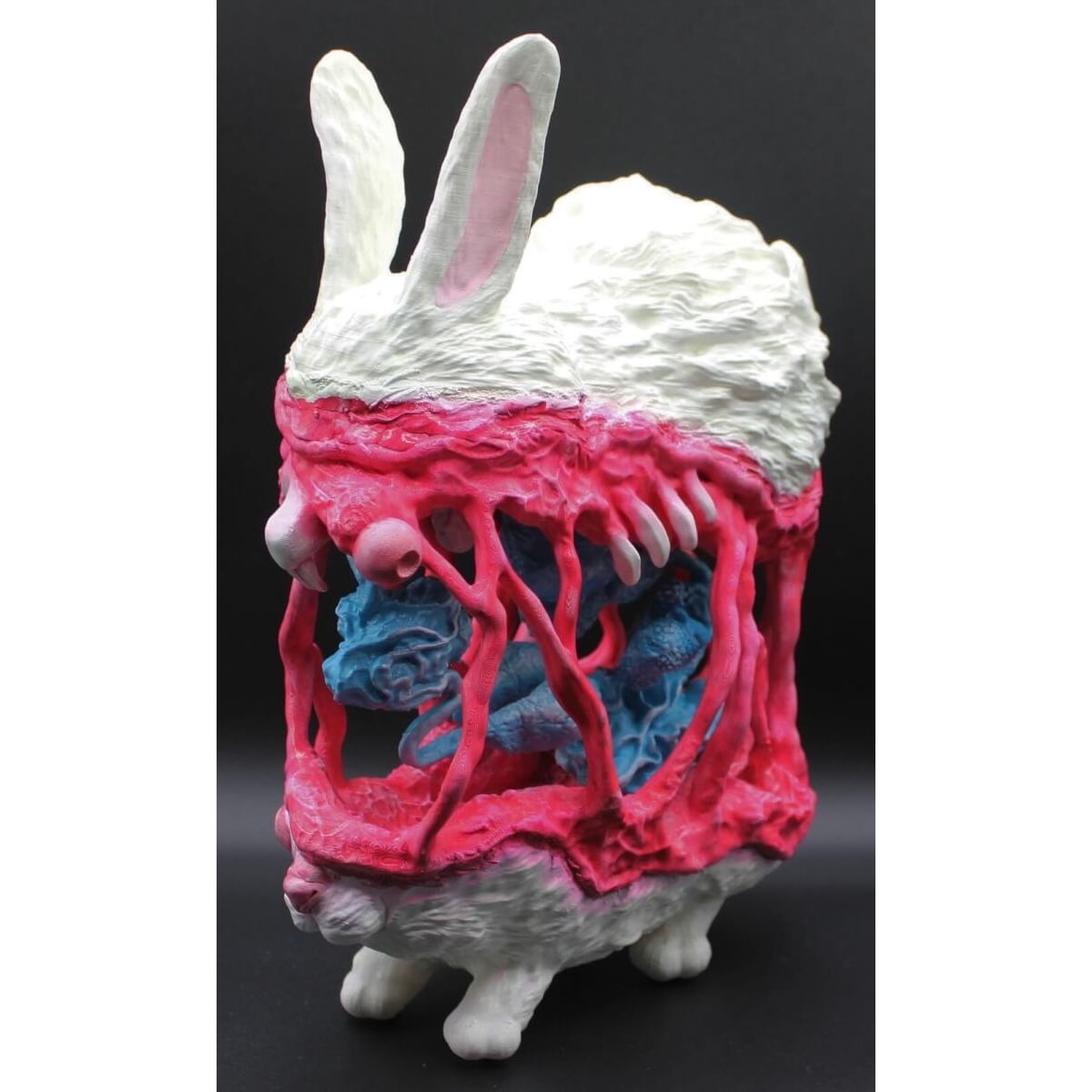 Jumbo Bunny Guts Creamy Albino with Electric Blue entrails 