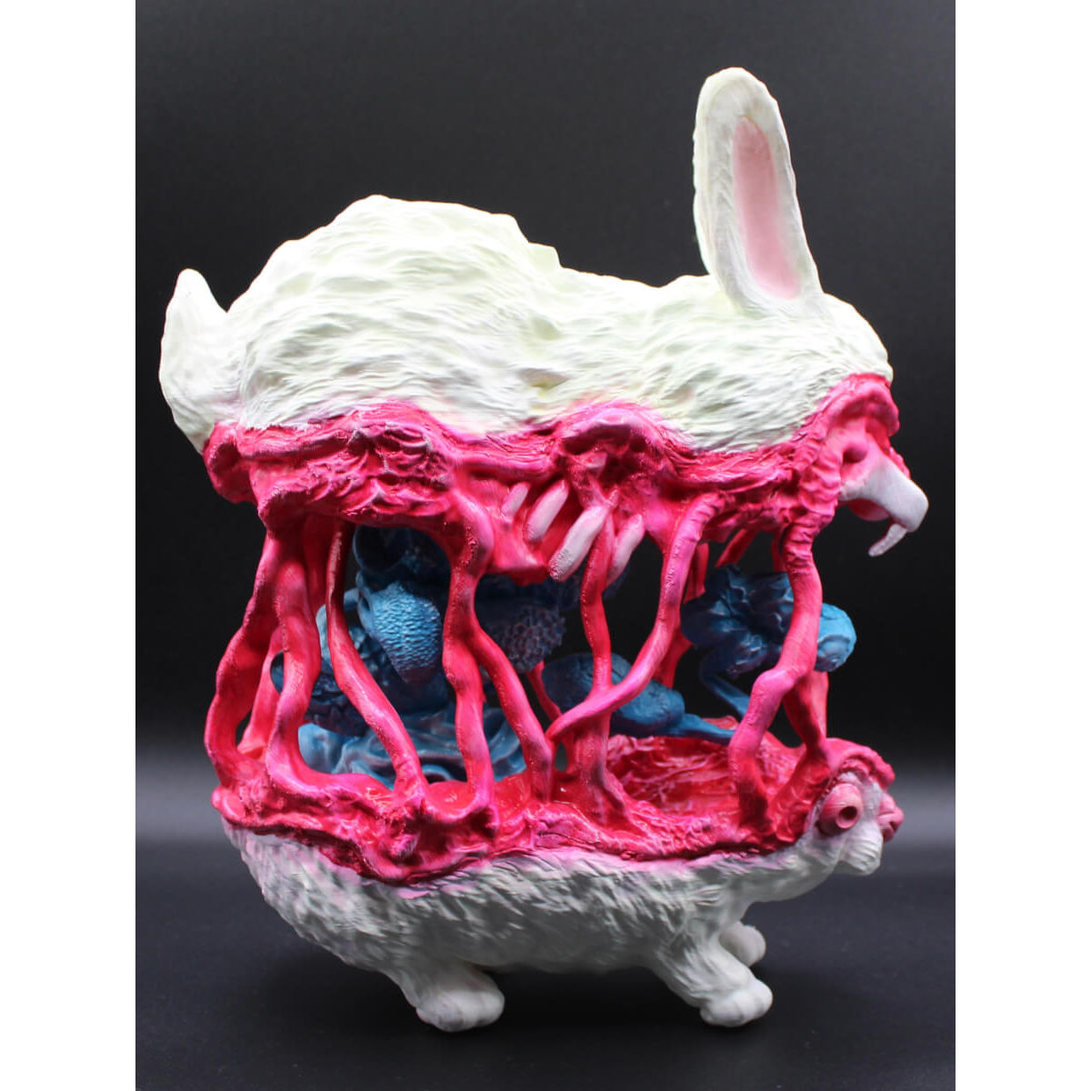 Jumbo Bunny Guts Creamy Albino with Electric Blue entrails 
