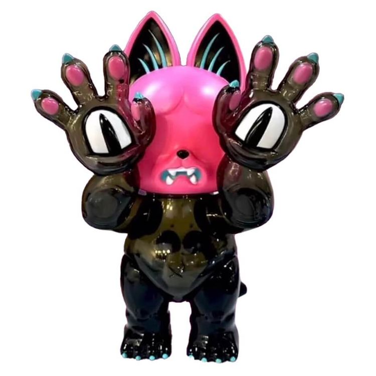 Jumbo Hell's Cat Onigiri Black Pink by Grape Brain