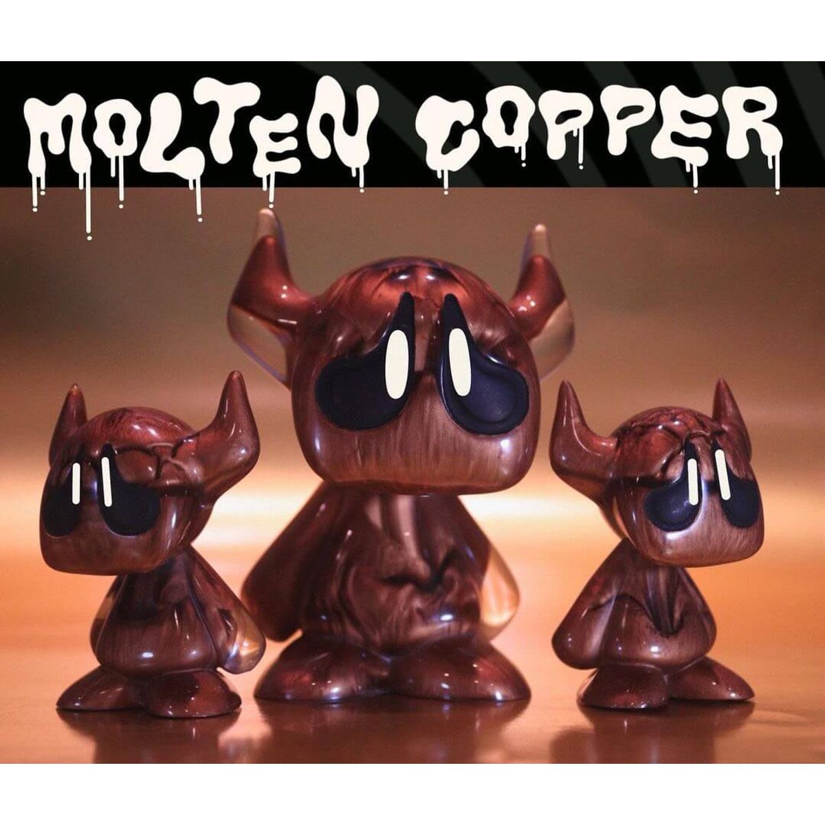Jumbo Sad Cartoon Metal - Molten Copper