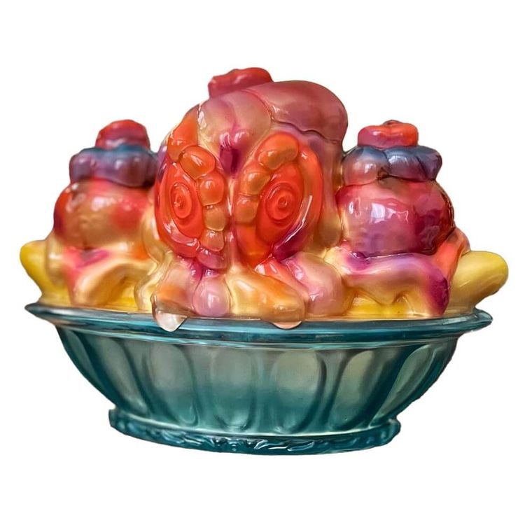 Kaiju Cream Clear Painted One-Off by OCTEEL