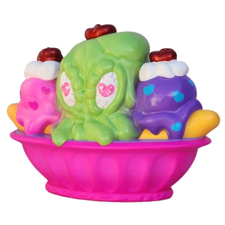 Kaiju Cream Green Pink by Jenny Cherry