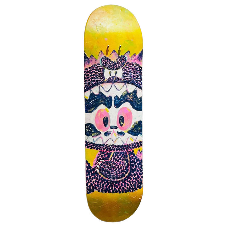 Kaiju Neko Sama Pink Skateboard Deck by Michael Chuah