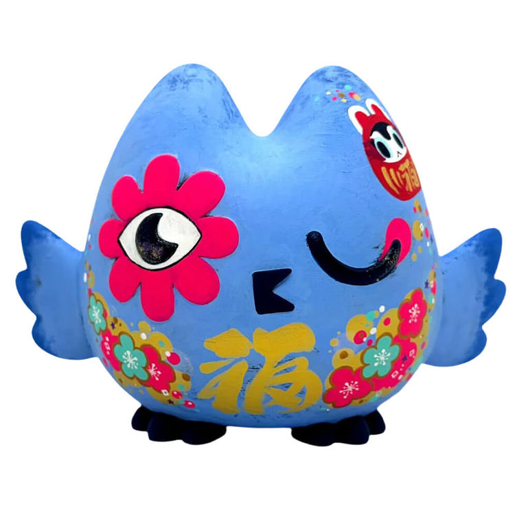 Kairos the Fukurou Daruma by Teresa Chiba