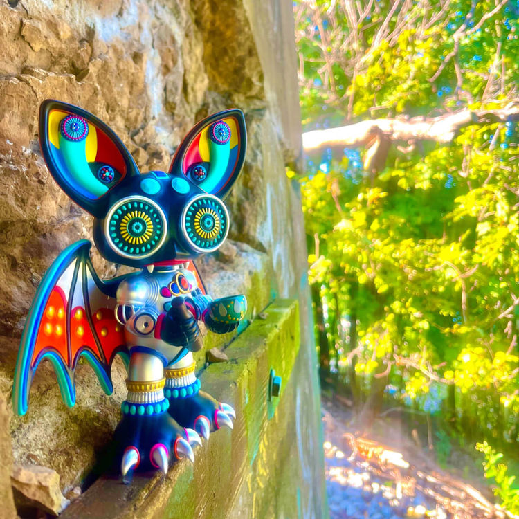 KaleidoBat 8" Vinyl Art Toy by Mindsponge Toy