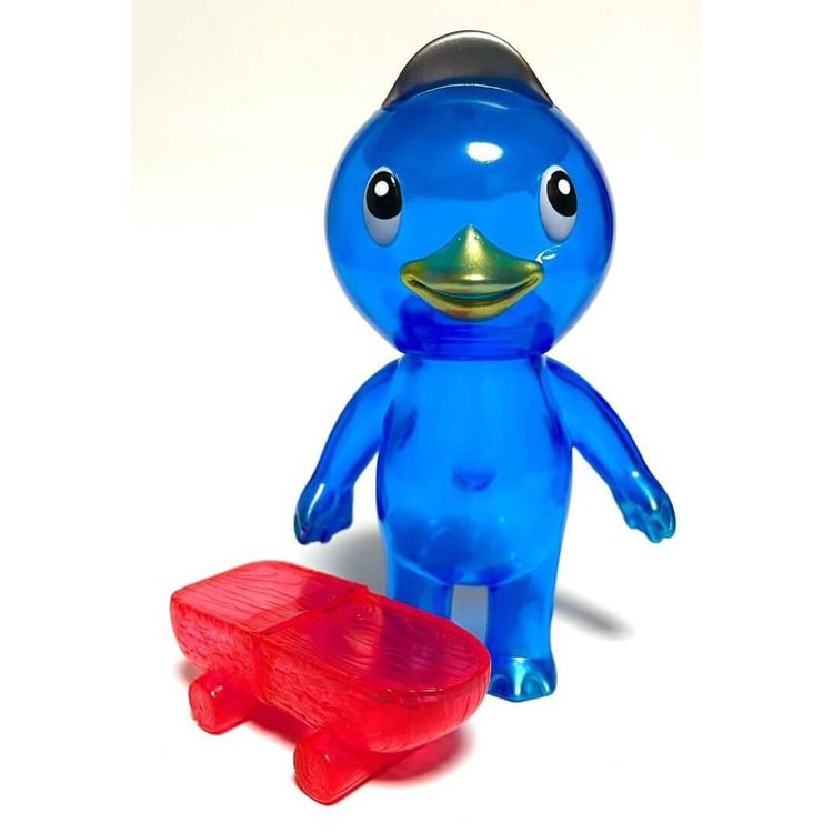 Kappa Kid Clear Blue with Red Skateboard by Cometdebris (Koji Harmon)