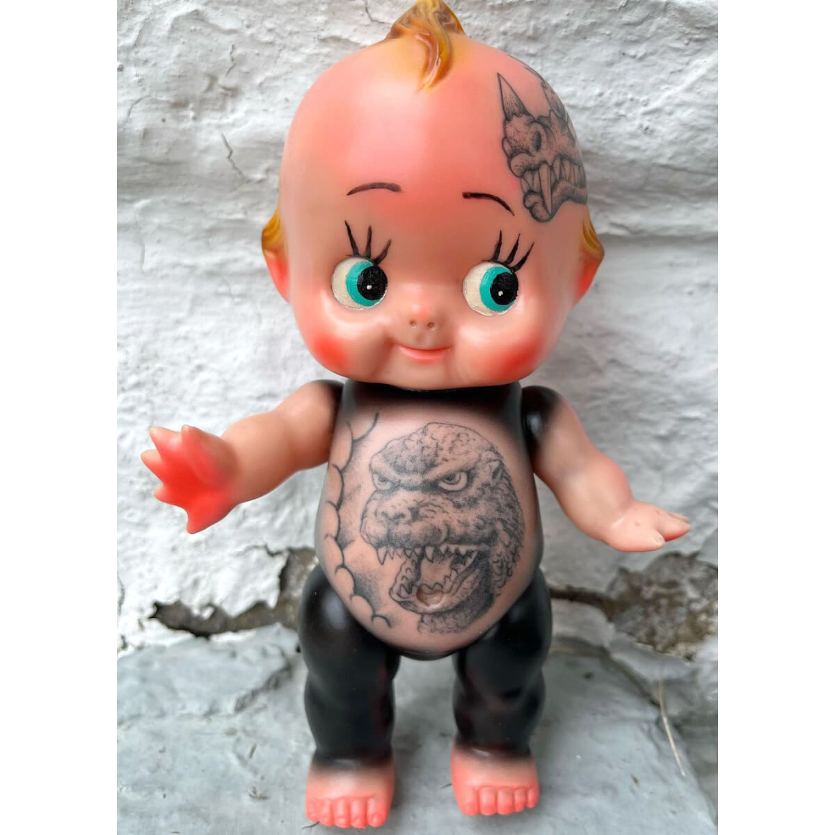 Kewpie Godzilla Tattooed