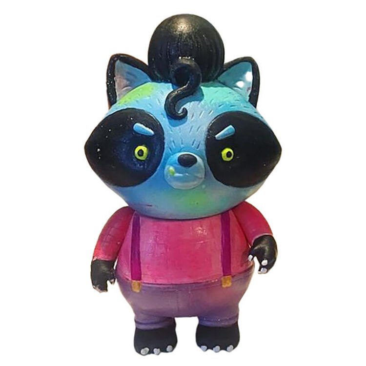 Kill Baby Raccoon Blue Pink by Aidan Monahan