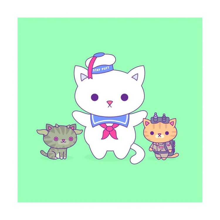 Kitty Cosplay Print - Ghostbusters Mini Print by 100% Soft