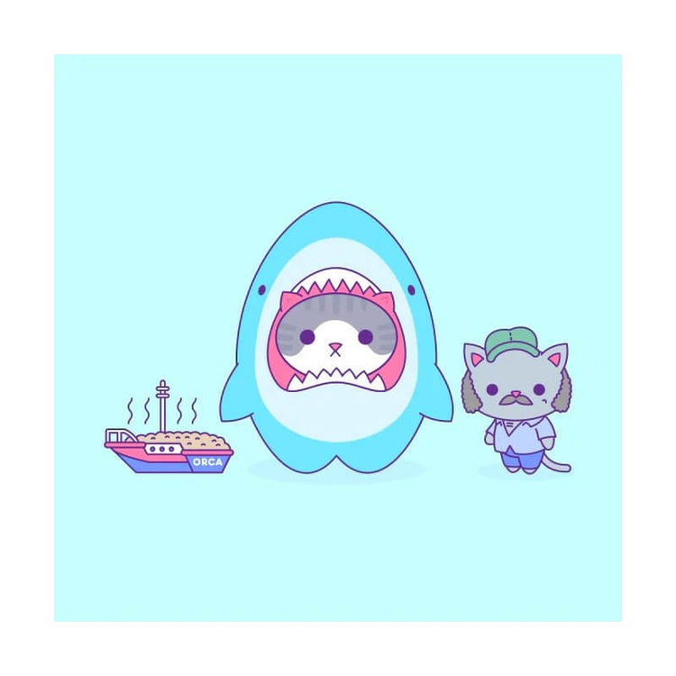 Kitty Cosplay Print - Jaws Mini Print by 100% Soft