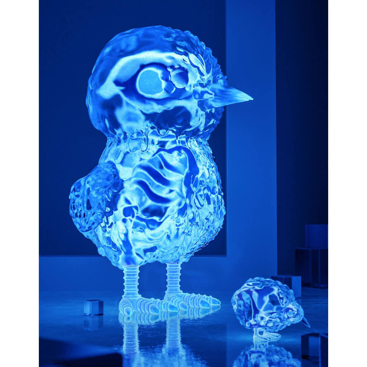 Kiwi Skeleton Blue GID