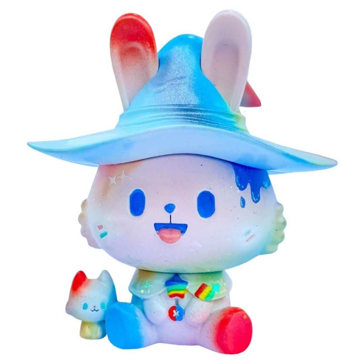 Magical Colorful Rainbow Robin