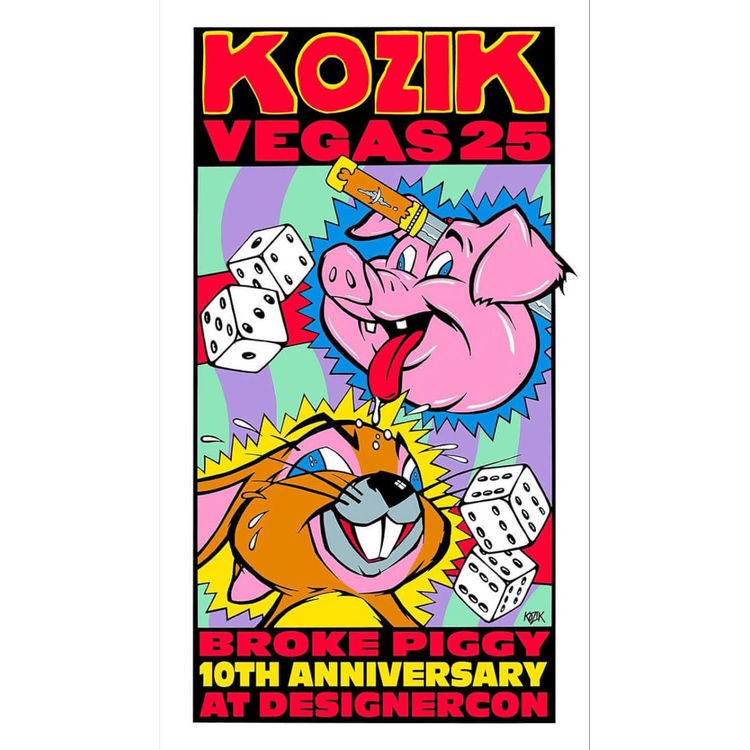 Kozik Broke Piggy’s 10th Anniversary Print  by Frank Kozik