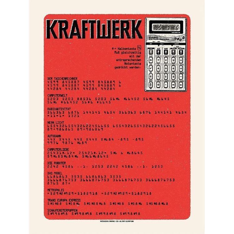 Kraftwerk Calculator Tab (Red) by Lil Tuffy