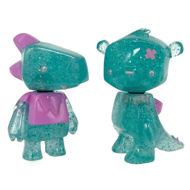 Kuma Cub & Kaiju Kid Teal Purple GID Set by Dead Beat City (Barnaby Purdy)