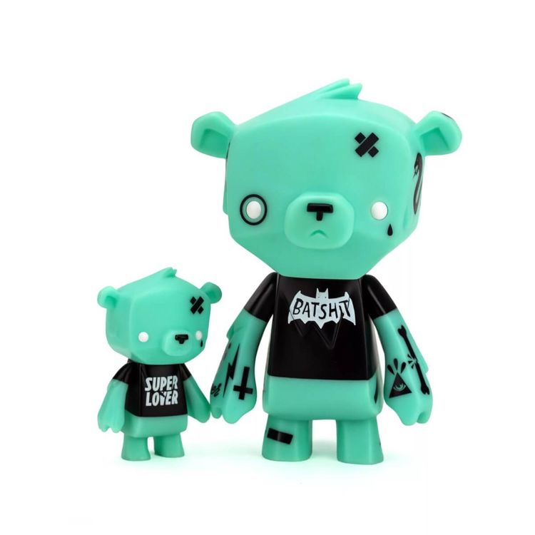 Kuma & Cub Zombeat Bear GID Vinyl Set (NYCC 23) by Dead Beat City (Barnaby Purdy)