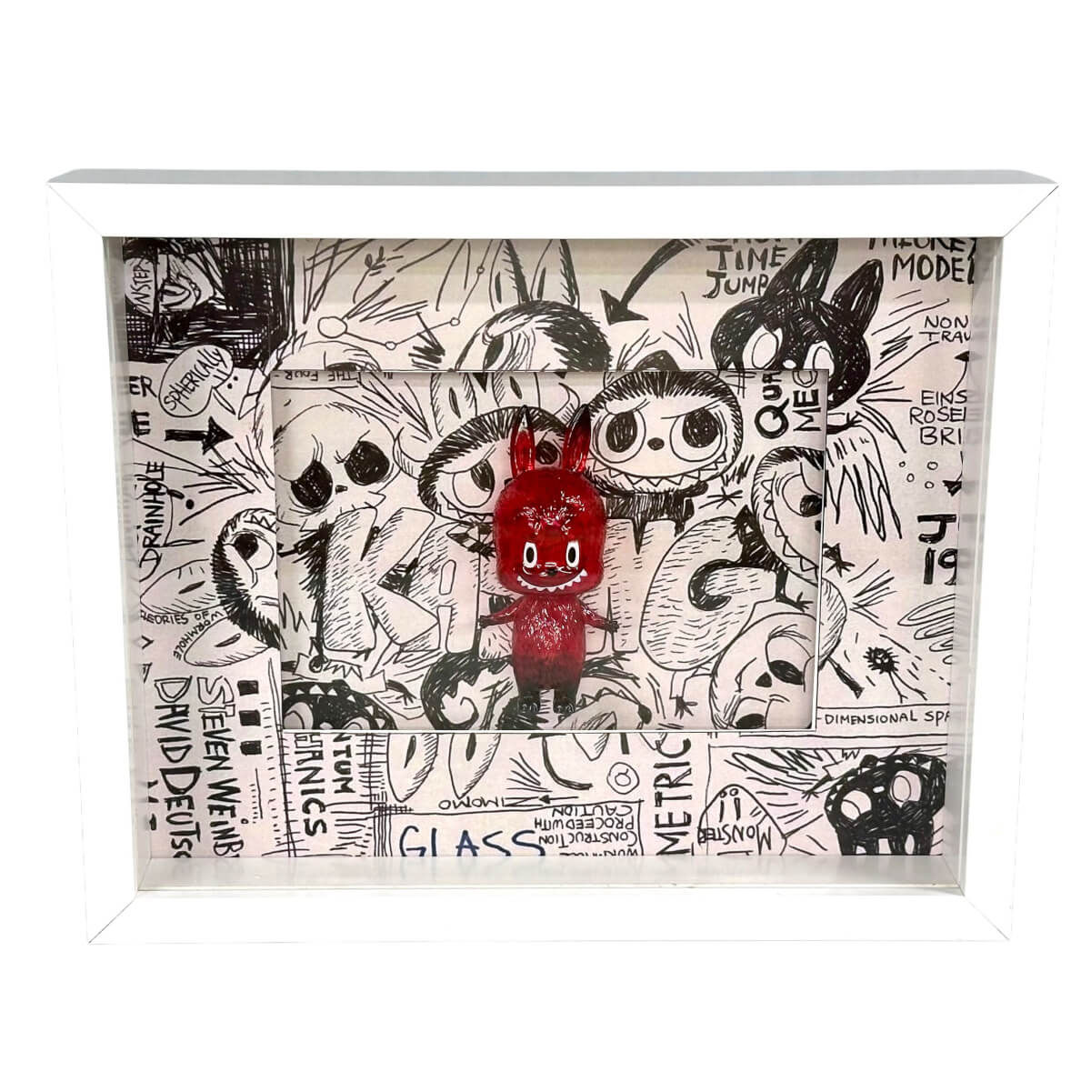 Labubu 3D Frame Red