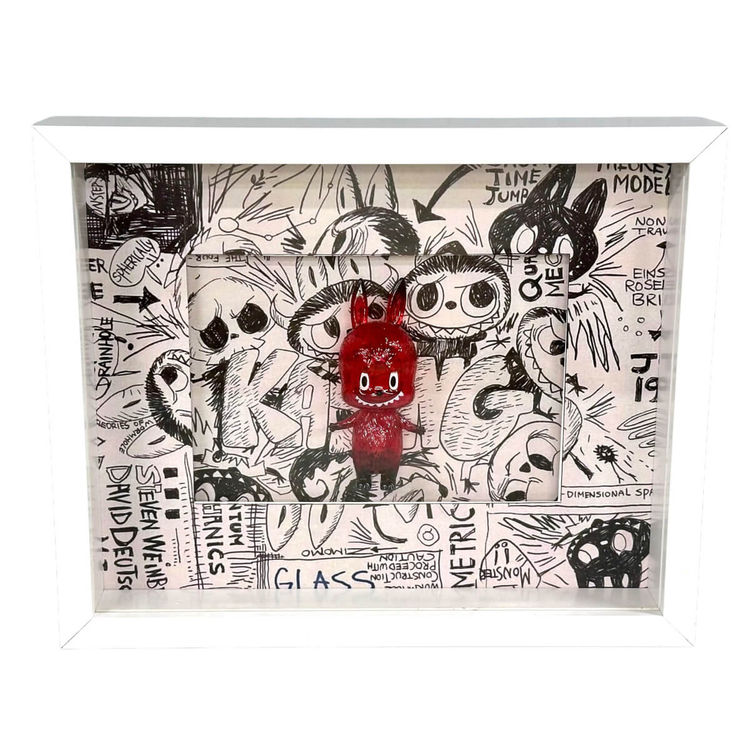 Labubu 3D Frame Red by Teeewizzle (Thad Wilkes)