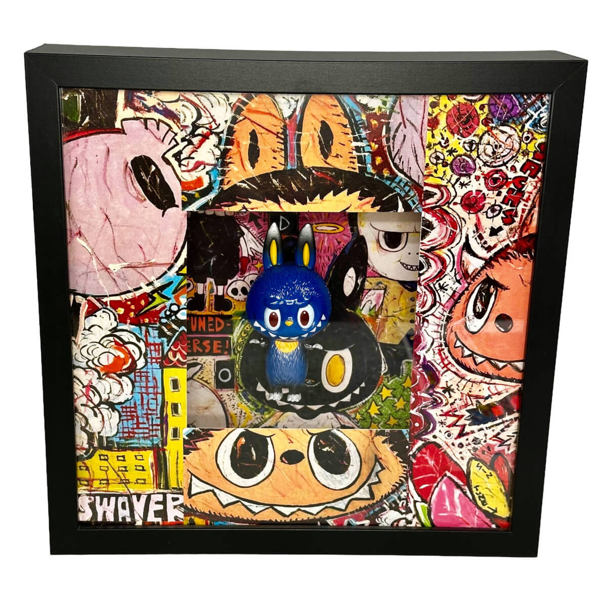 Labubu 3D frame blue