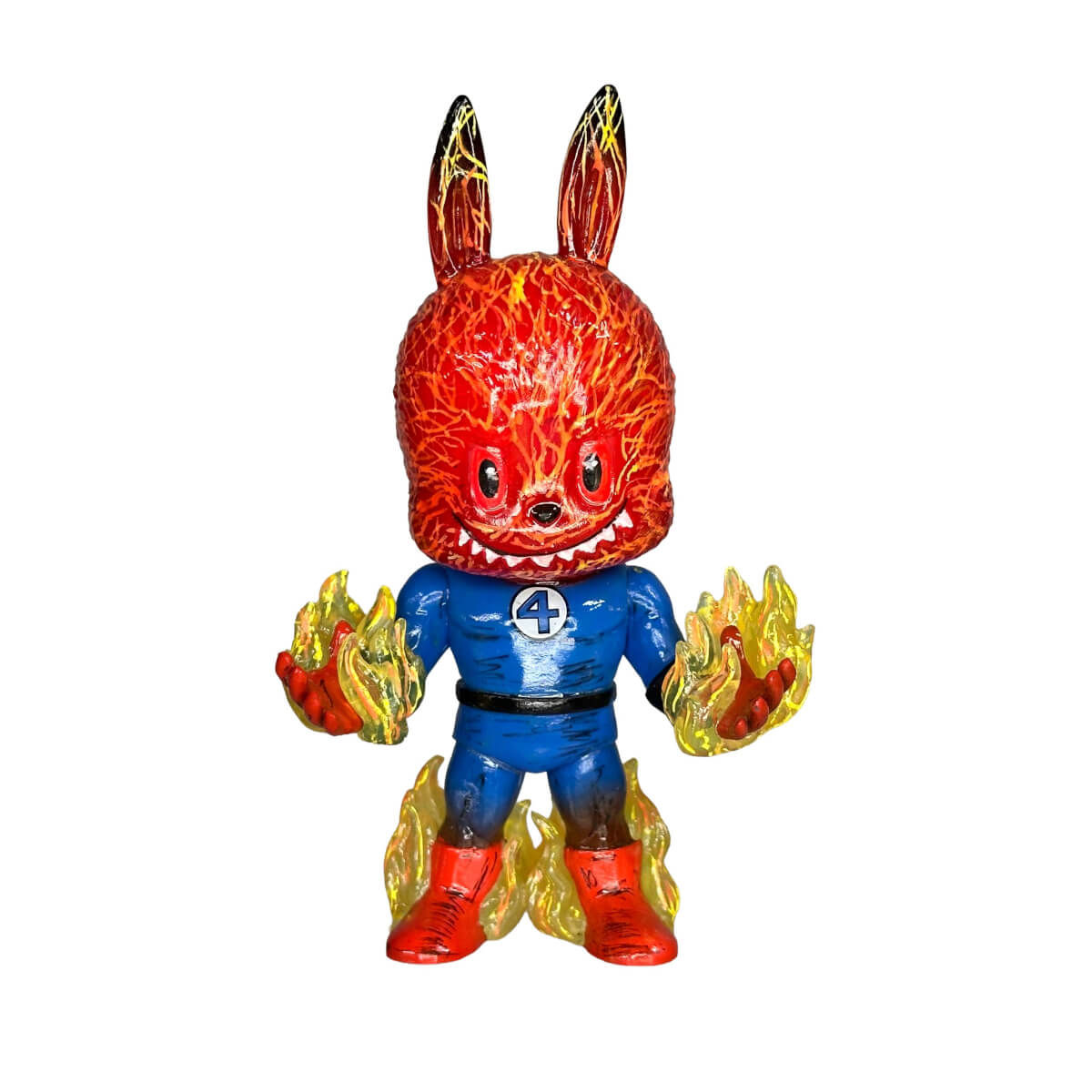 Labubu Human Torch mashup