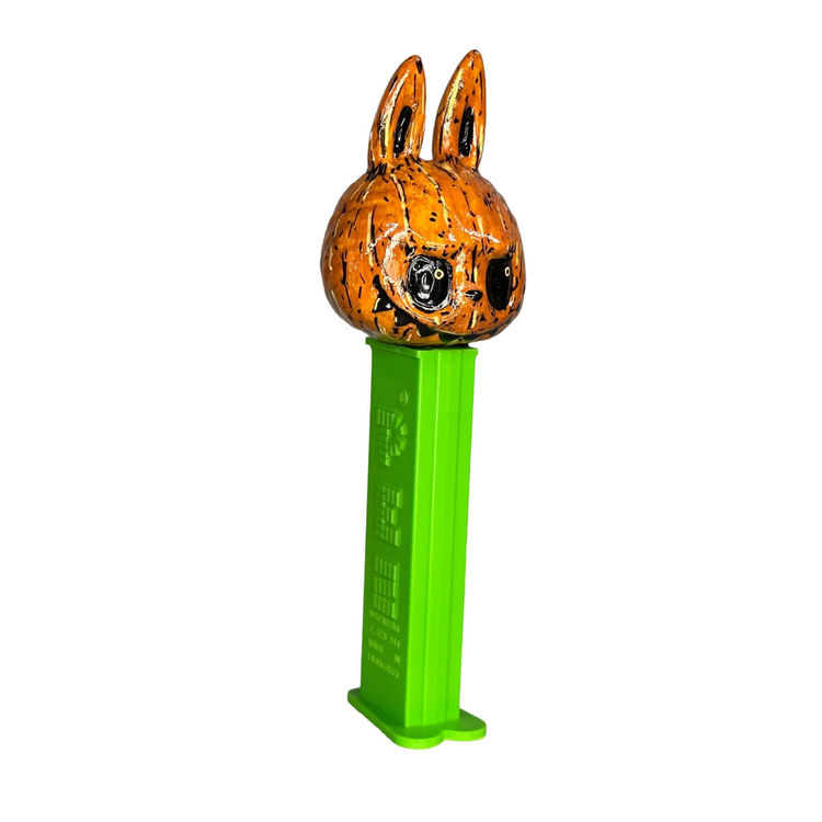 Labubu PumpkinHead Pez by Teeewizzle (Thad Wilkes)