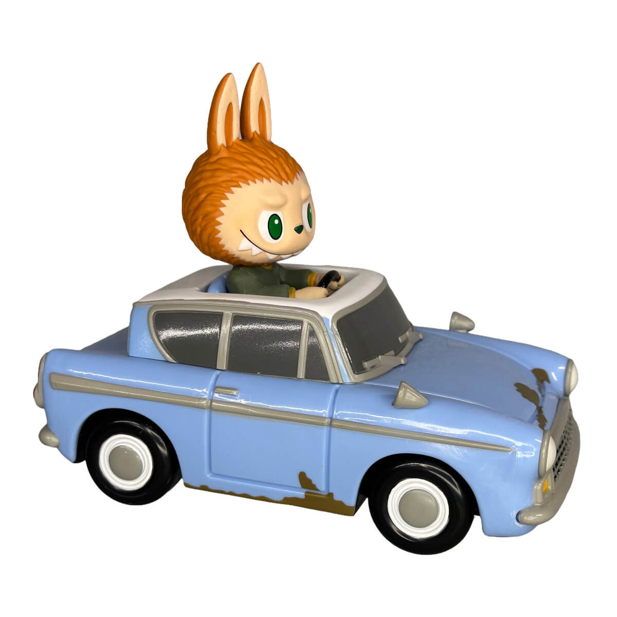 Labubu Ron Weasley in car