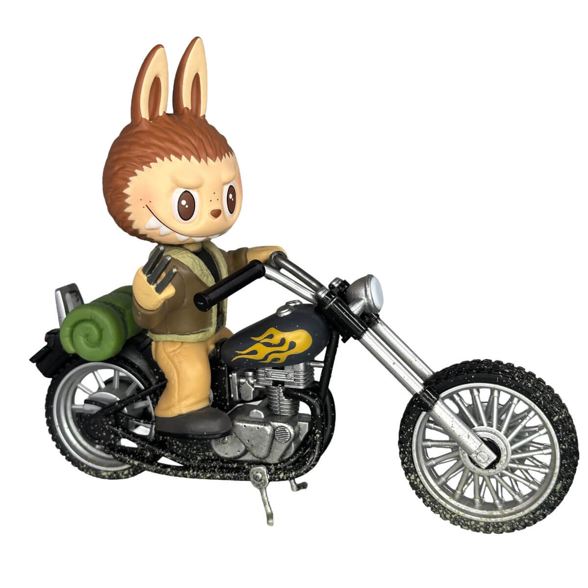 Labubu Wolverine on bike