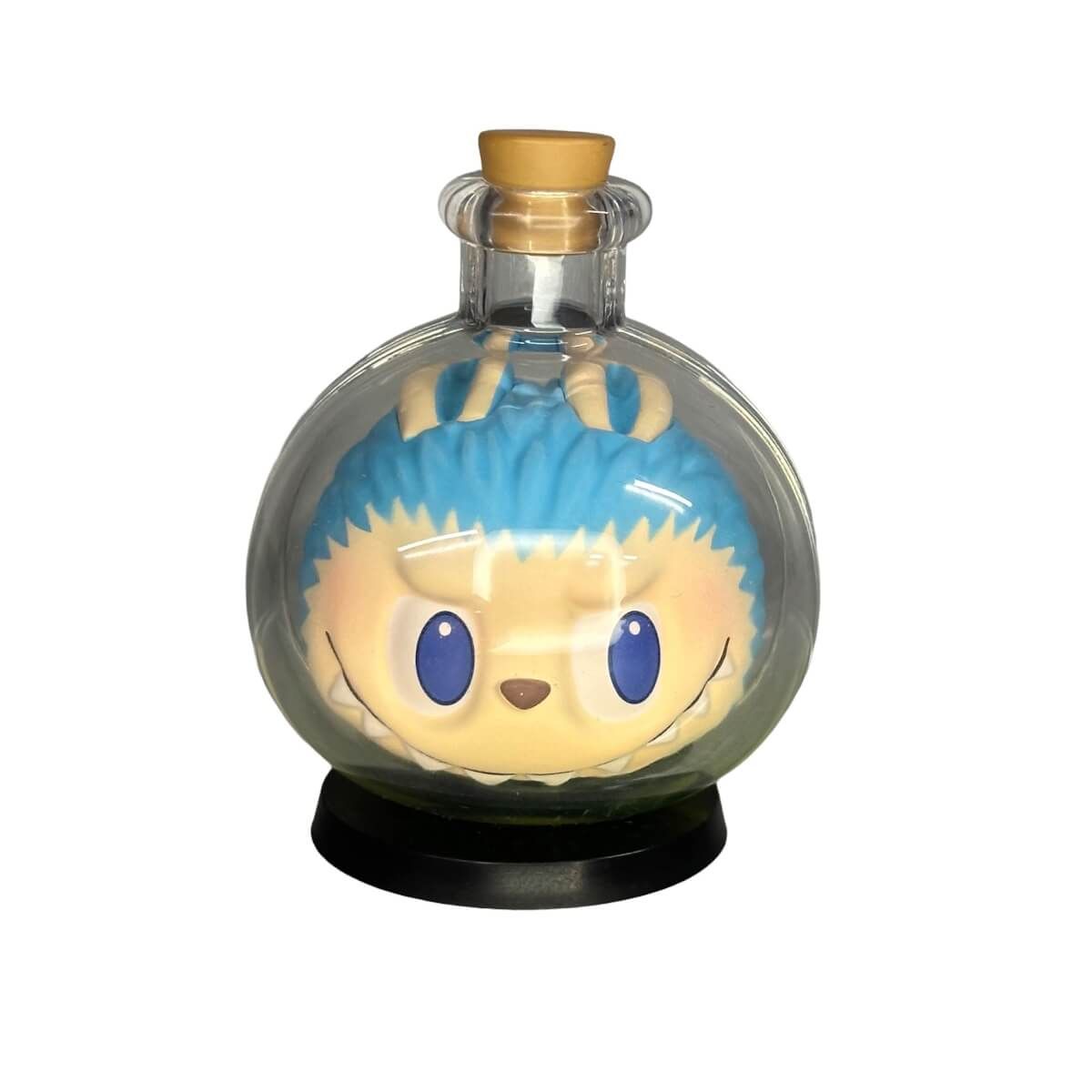 Labubu head in bottle black base