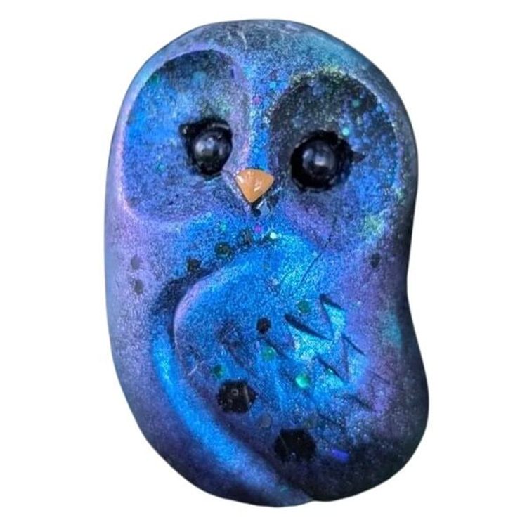 Lagoon Blue Owl by Hazel Owlery