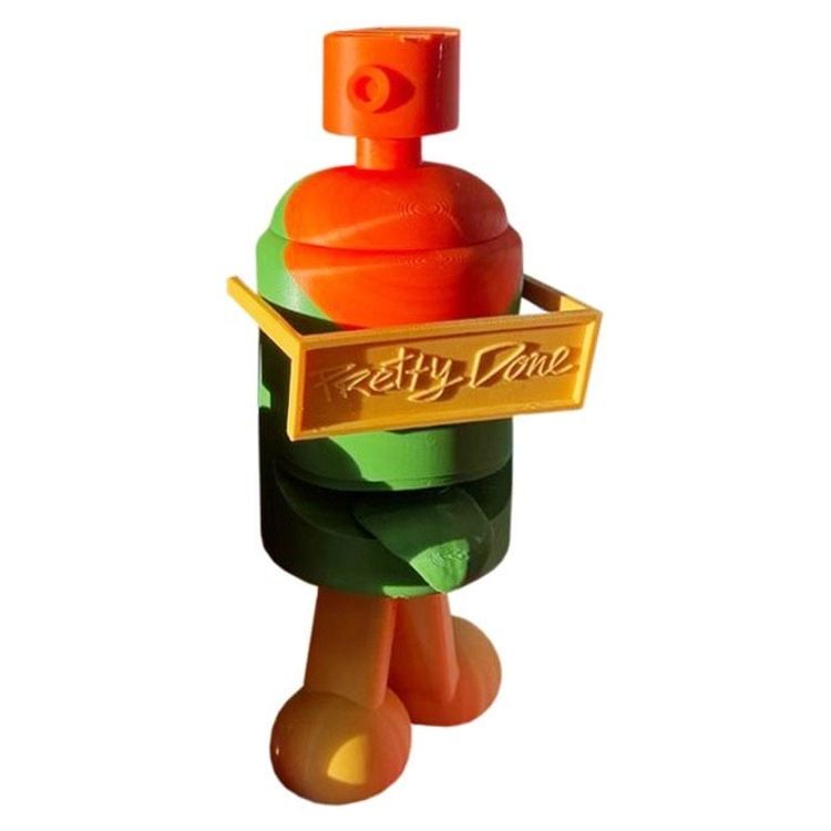 Large Mr. Can-Do Orange Green by Pretty Done (Adam Rellah)
