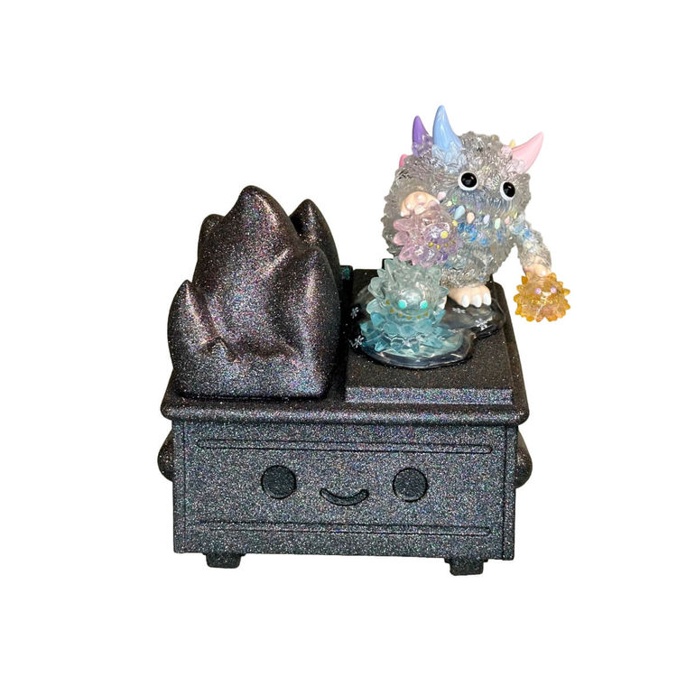 Large glitter fluffy Dumpster Fire by Teeewizzle (Thad Wilkes)