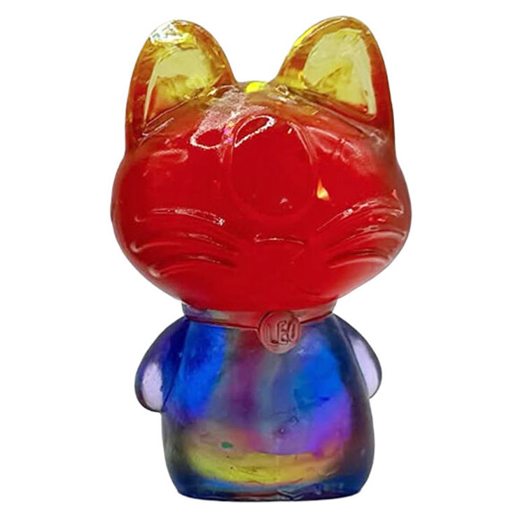 Leo the Lucky Cat Red Blue by NatGio