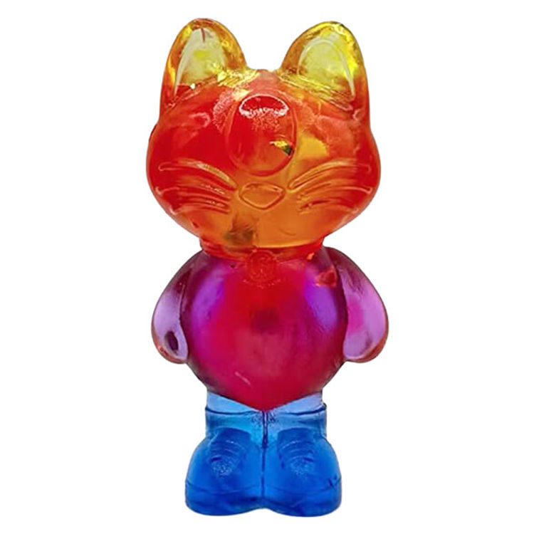 Leo the Lucky Cat Red Blue (Slender) by NatGio