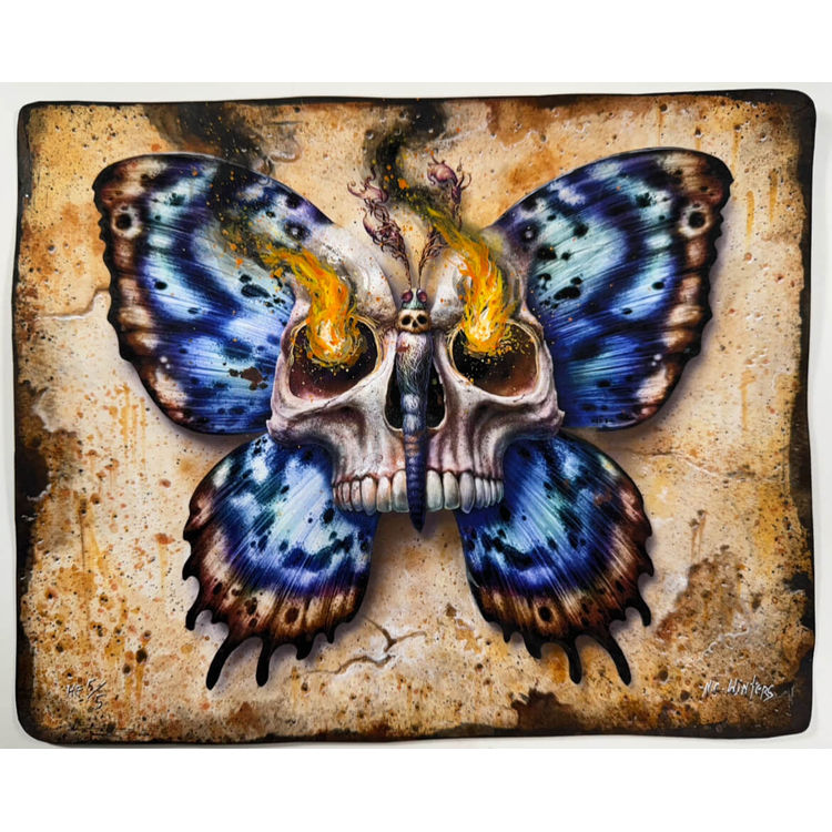 Lepidoptera  XX Muerte (Hand Embellished)  by N.C. Winters