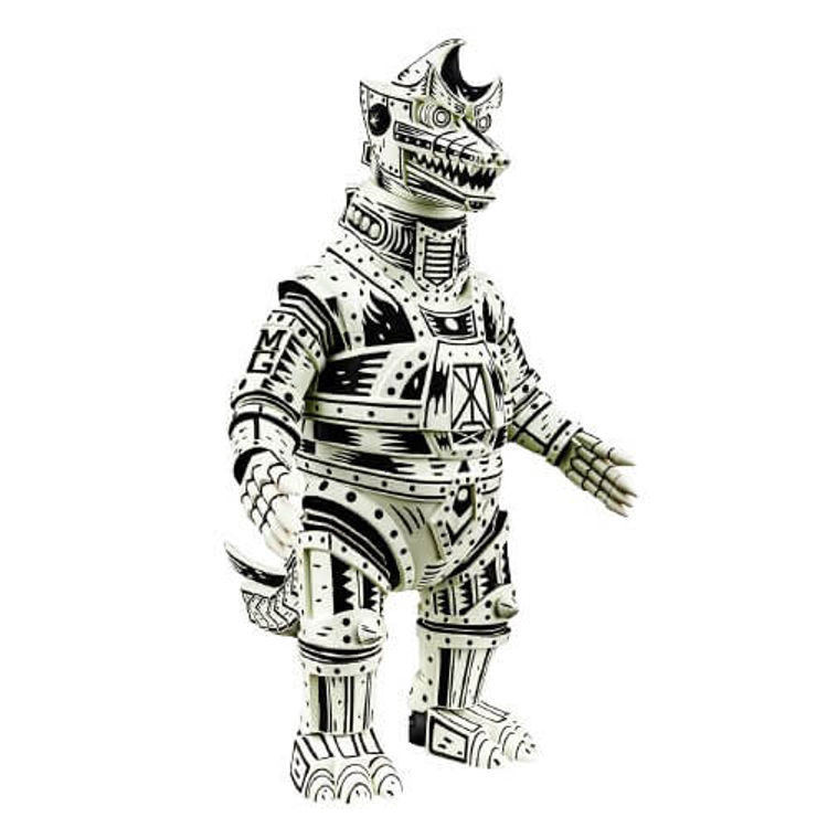 Linocut Variant Mechagodzilla by Hilary Arce