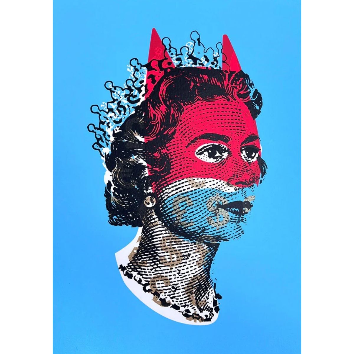 Lizzie Light Blue and Red Currency- A4