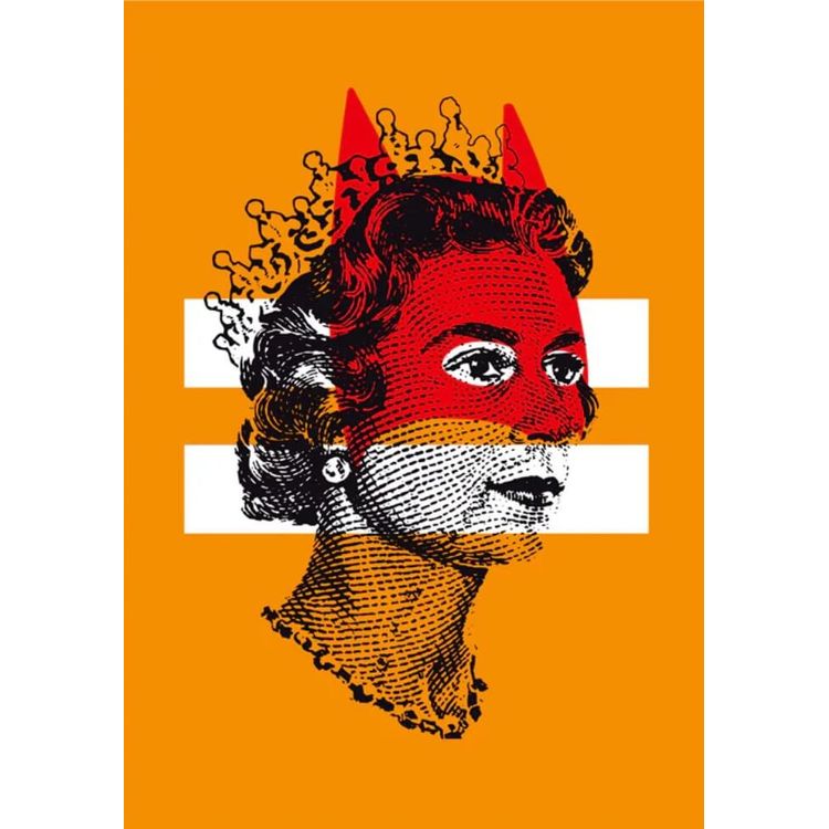 Lizzie Not All Things Equal Orange - A3 by Heath Kane