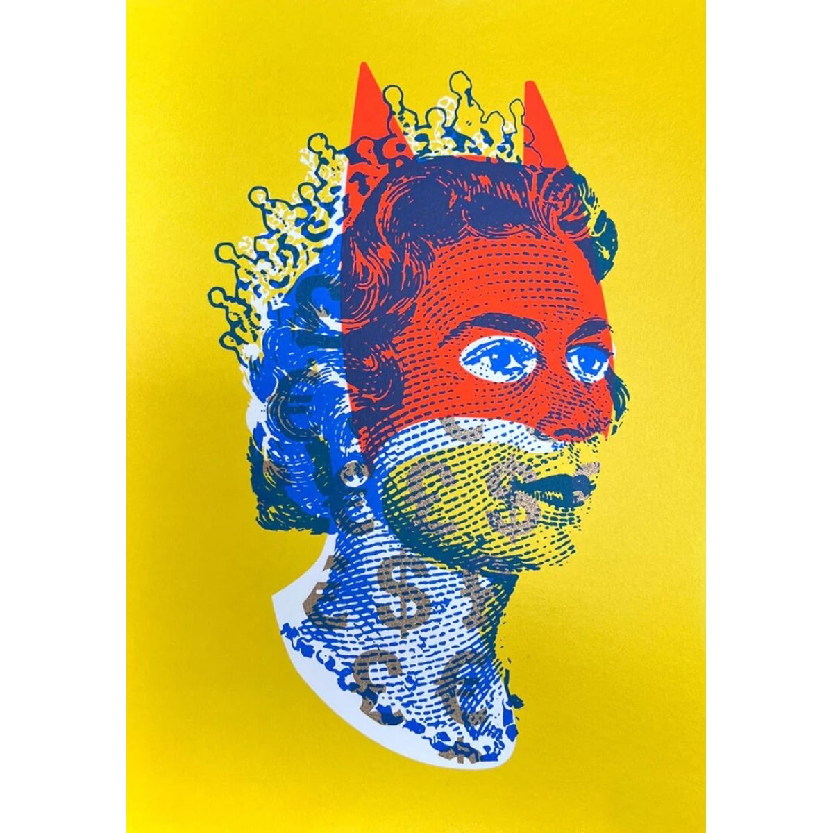 Lizzie Yellow Orange Blue Currency - A4
