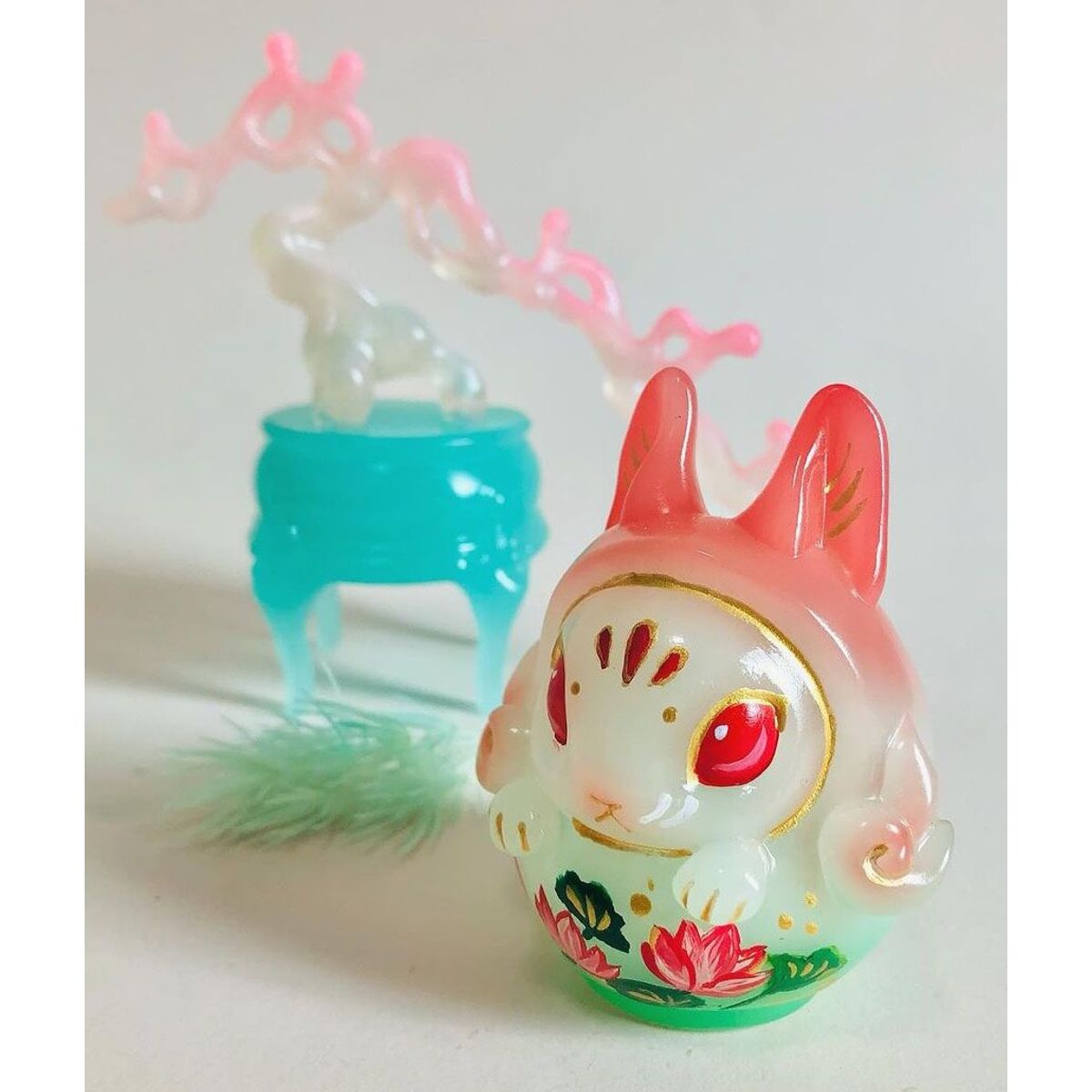 Lotus Rabbit Daruma