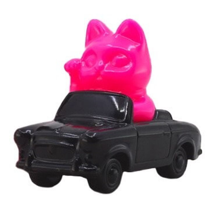 Lucky Meow Car Black Pink by Genkosha