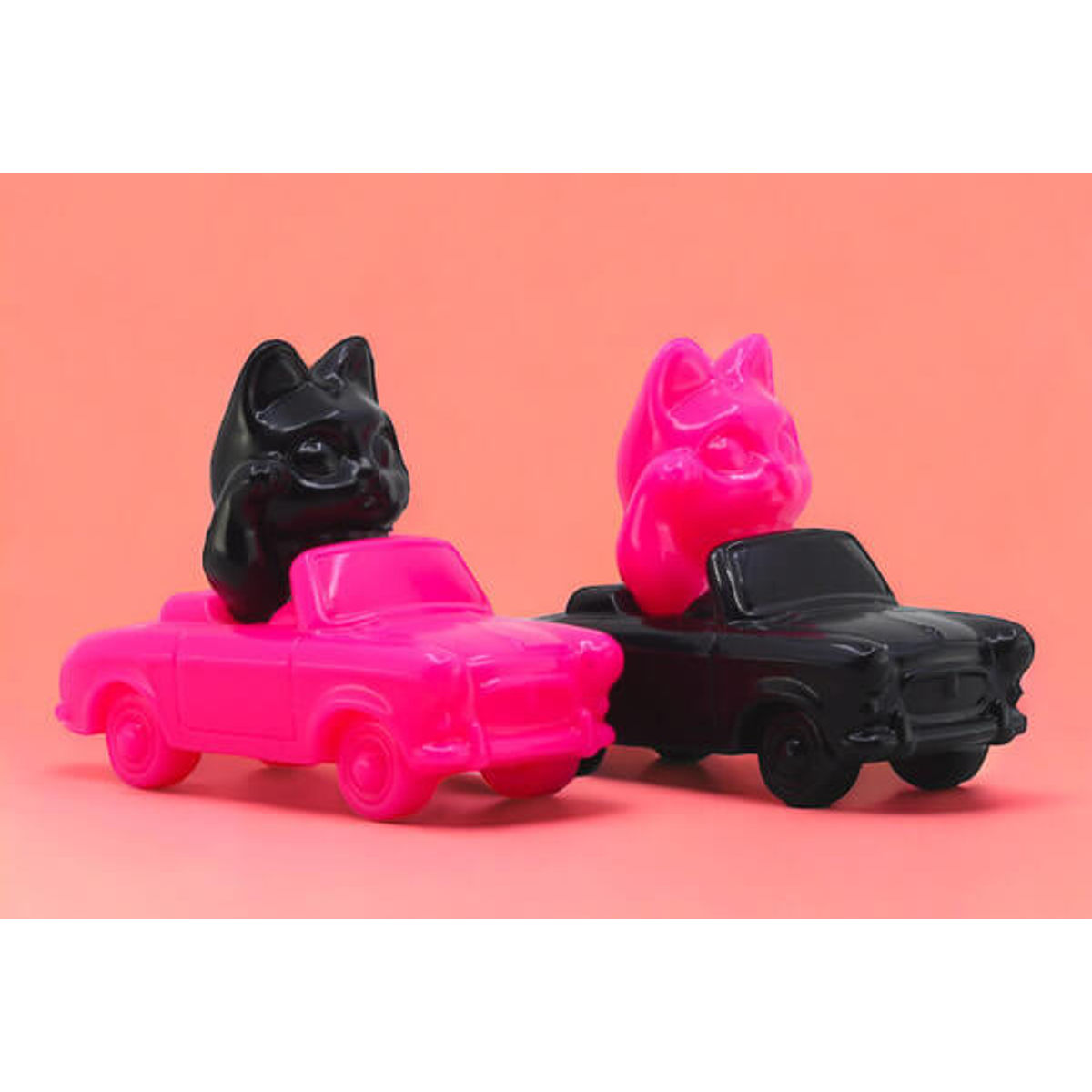 Lucky Meow Car Pink Black