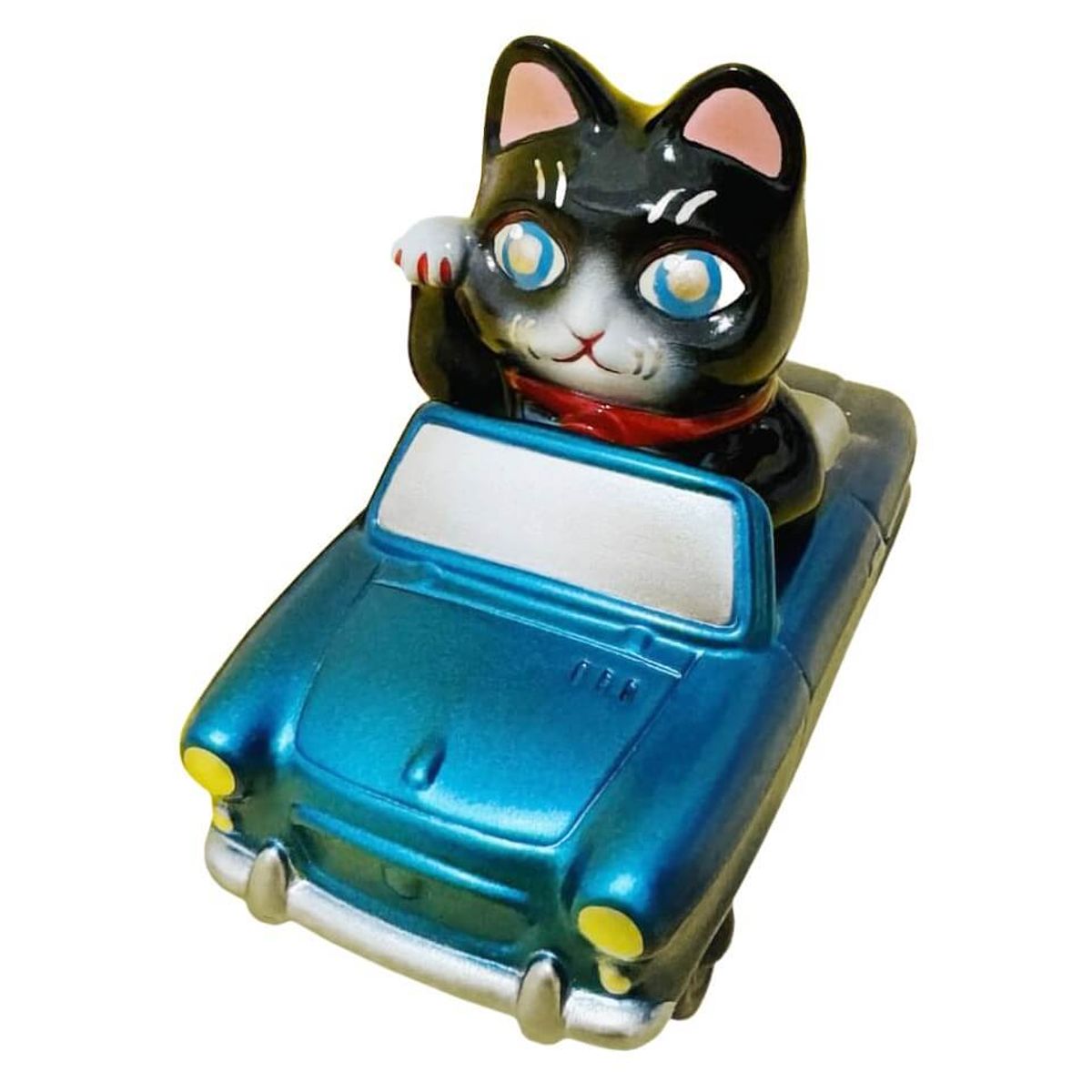 Lucky Meow Meow Car Metallic Blue