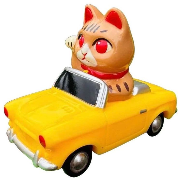 Lucky Meow Meow Car Tabby  by Genkosha