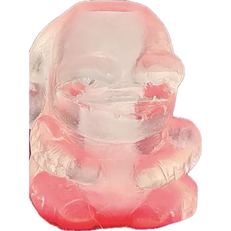 Clear/Magenta Baby Oogie Bead by Glow Man Dan