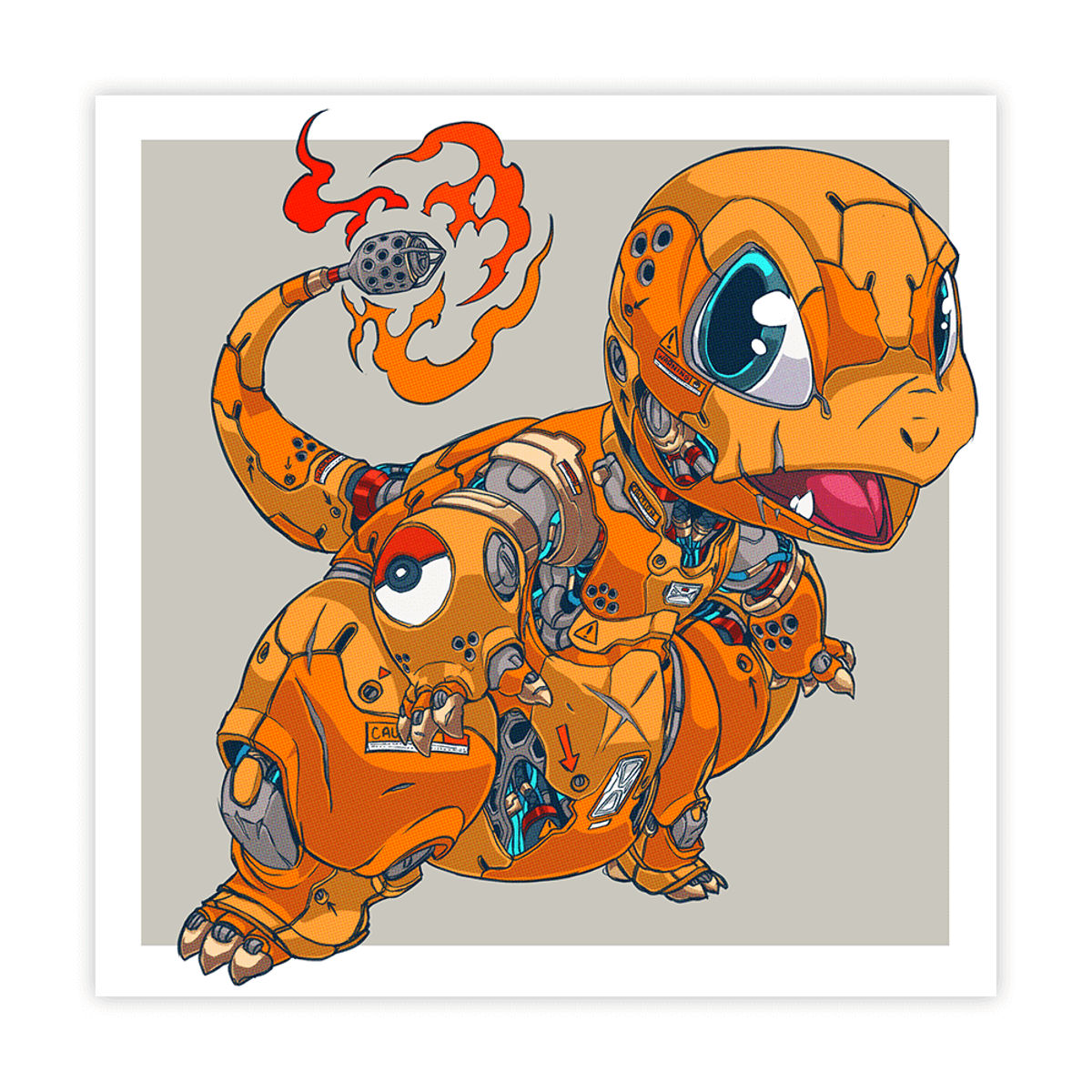 Mechasoul Charmander (Giclée)