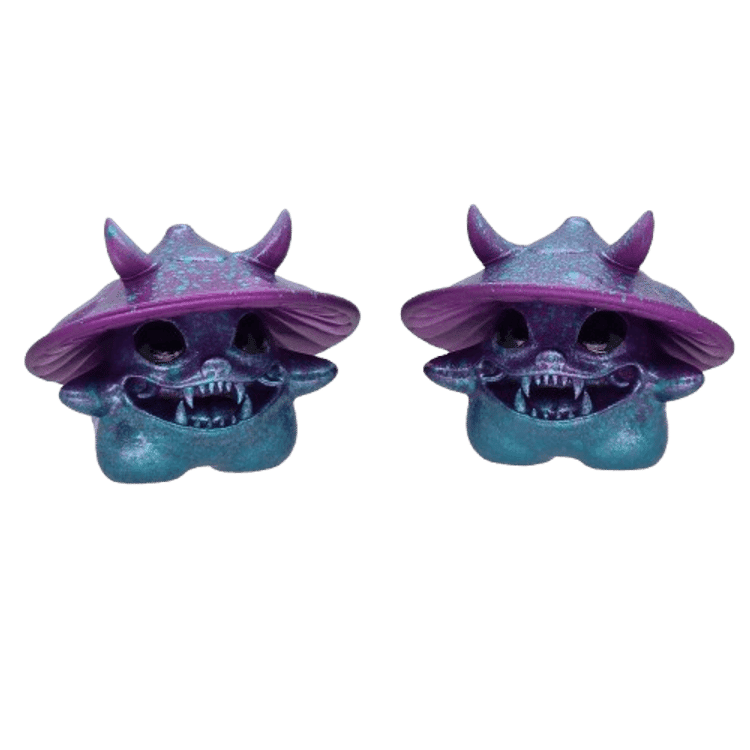 Medium Oni Spore (Metalic Purple and Teal Splatter) by Neffs_Nexus