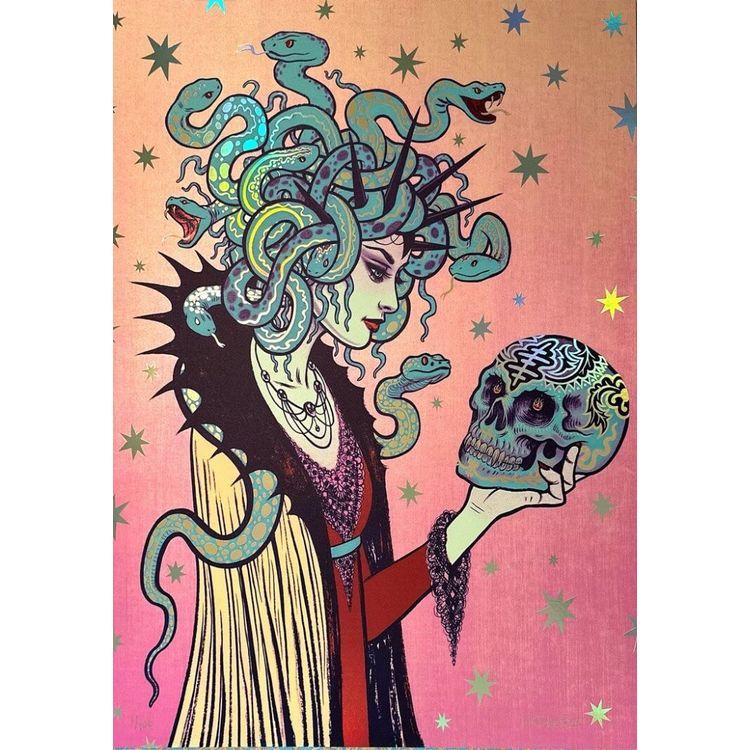 Medusa : Rainbow Holograph by Tara McPherson