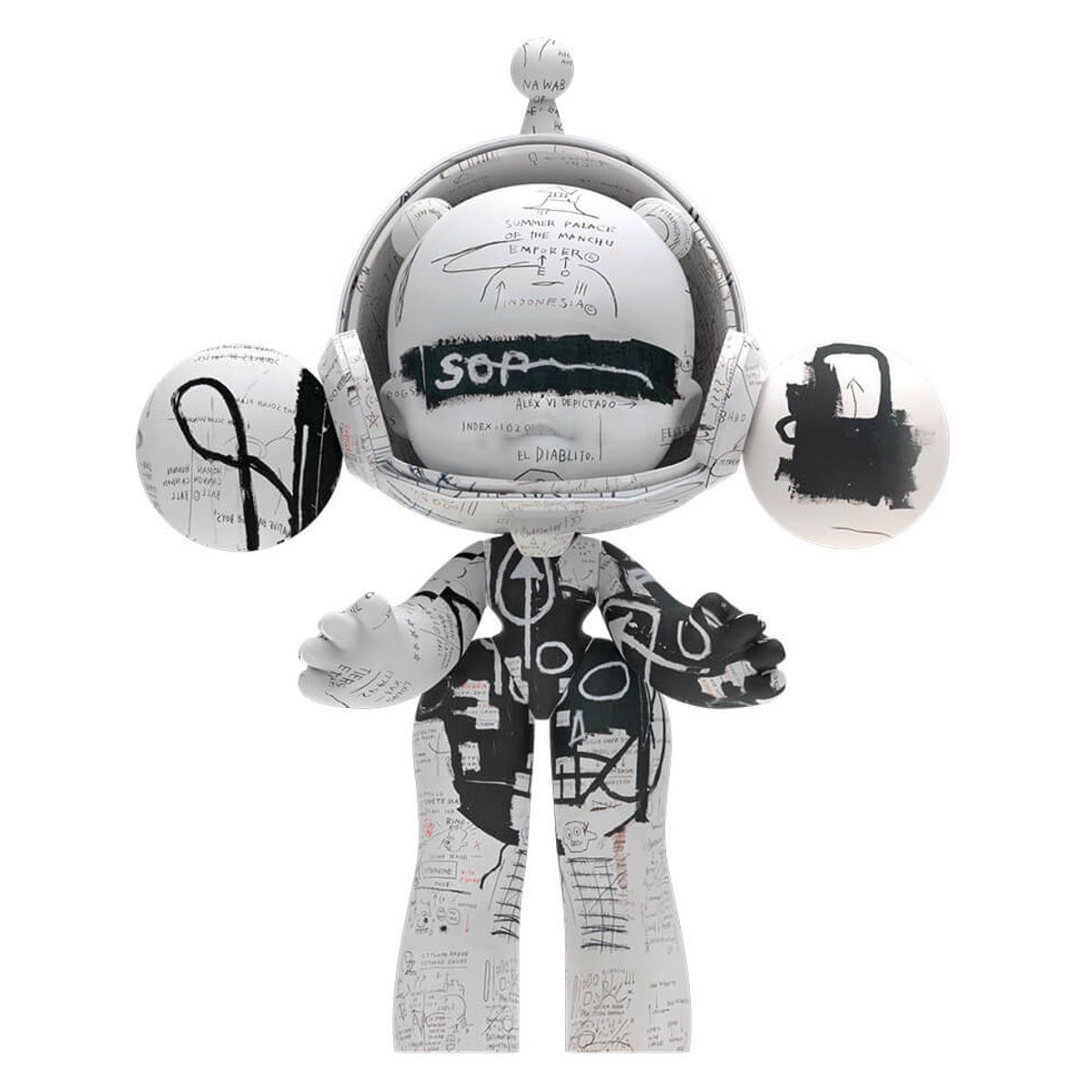 Mega Skullpanda 400% Jean-Michel Basquiat Monotone