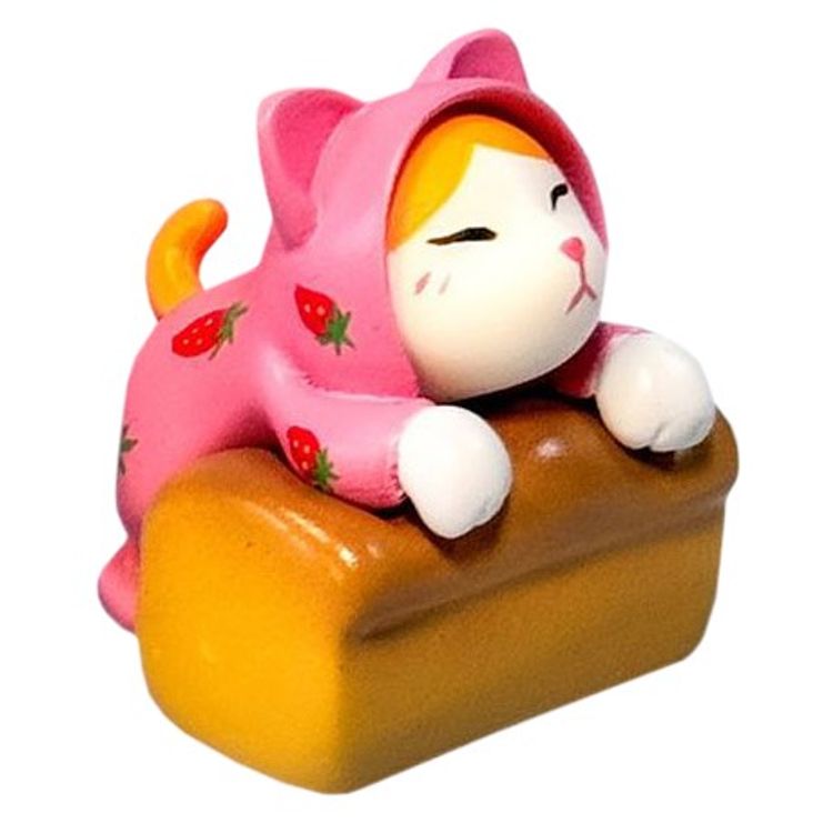 Mellow Meow (Pink Strawberries) by Space Rabbit Studio